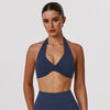 Twist Halter V-Neck Sports Bra