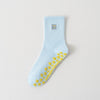 Embroidered Pilates Grip Socks