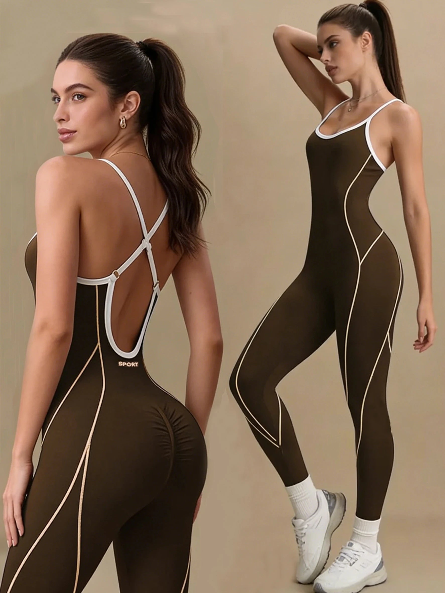 Colorblock Yoga Jumpsuit