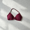 Twist-Front Halter Sports Bra