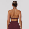 Twist Halter V-Neck Sports Bra