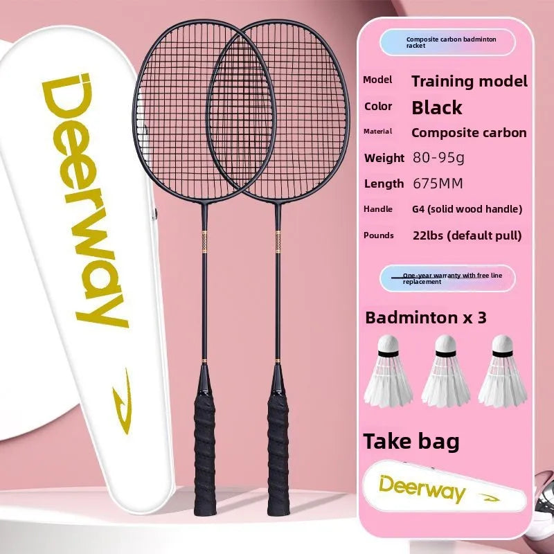 Carbon-Shaft Badminton Racket