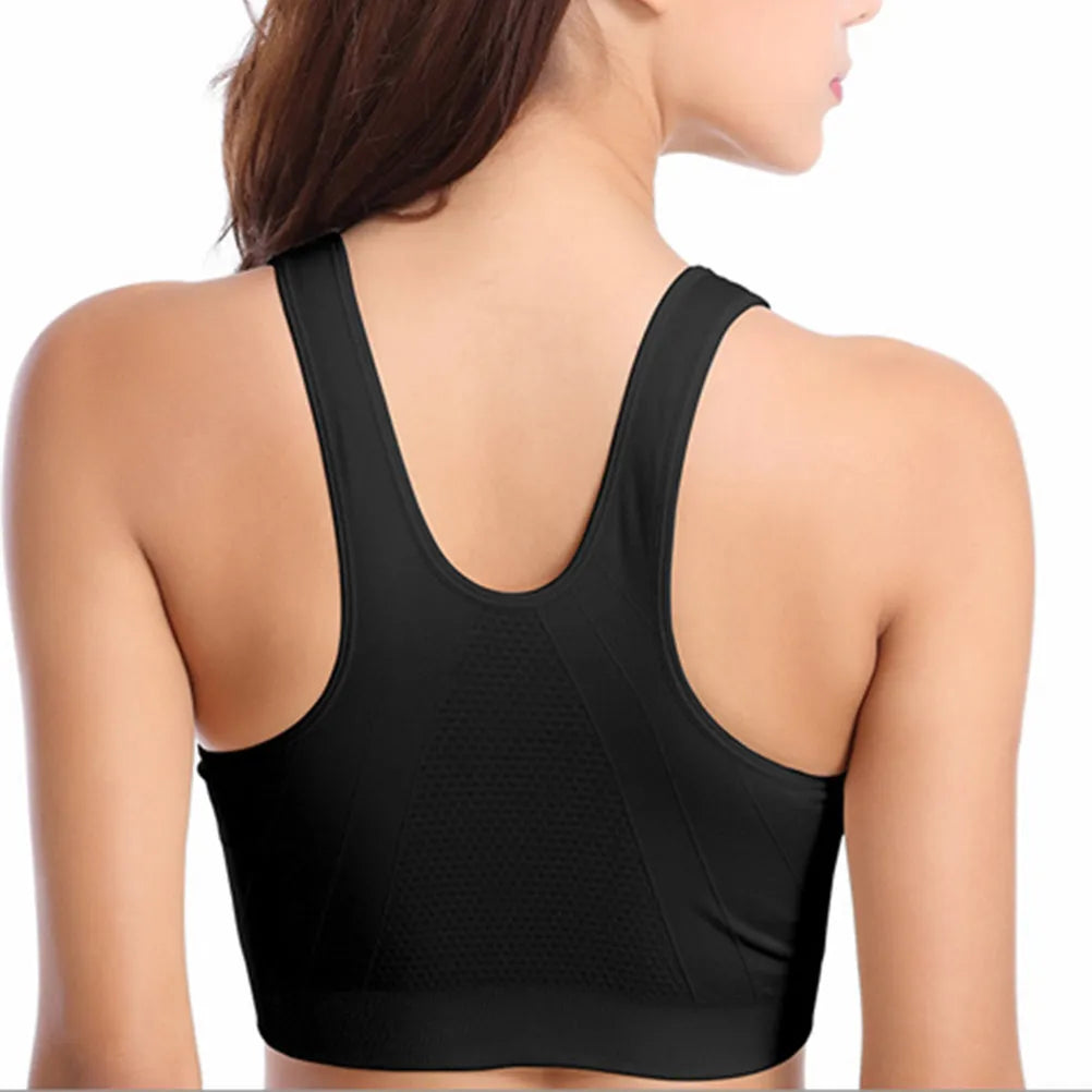 Zip-Front Padded Sports Bra