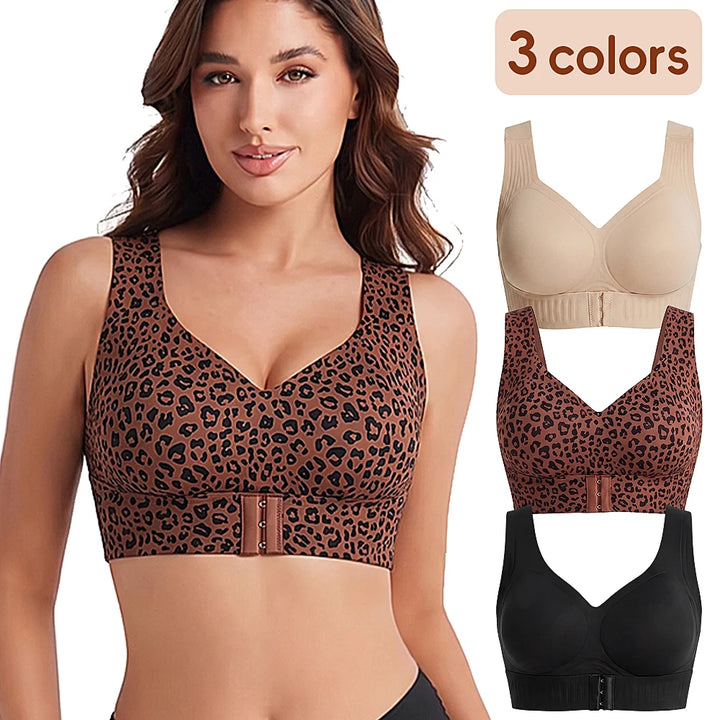 Cross-Back Front-Closure Bra