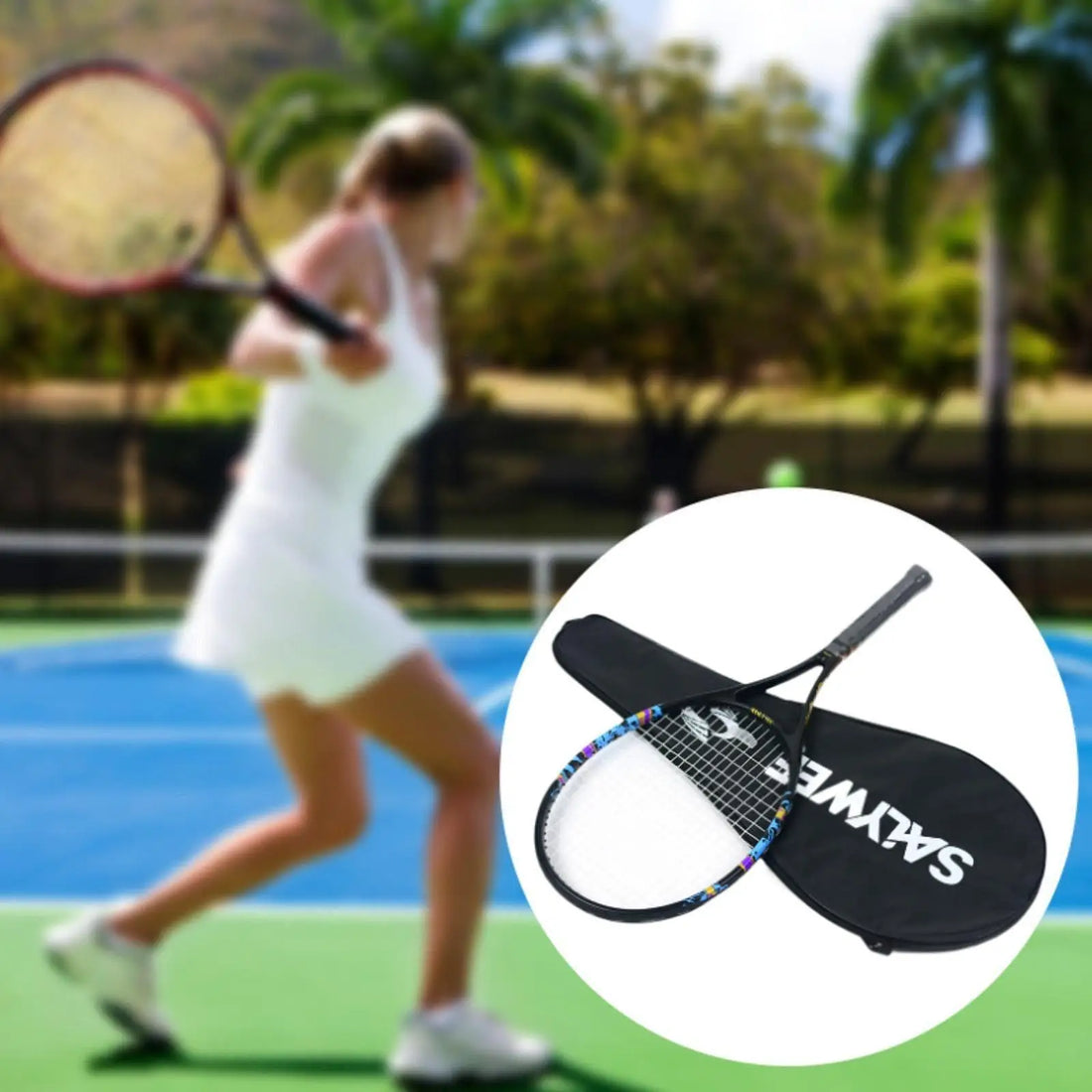 Carbon-Fiber Tennis Racket Practice Kit