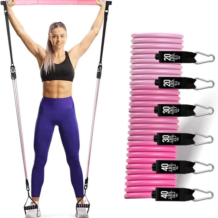 Adjustable Pilates Bar & Resistance Band Set