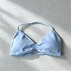 Twist-Front Halter Sports Bra