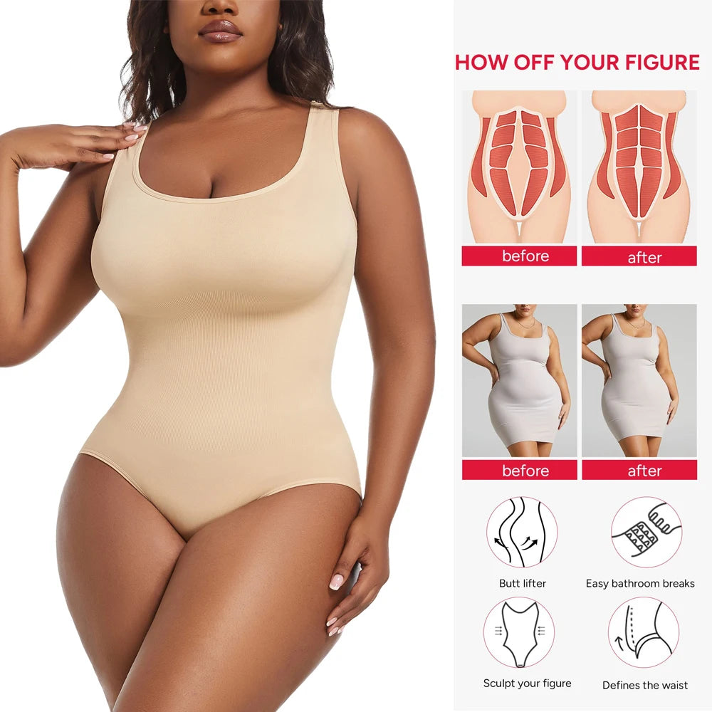Plus-Size Shaping Brief Bodysuit