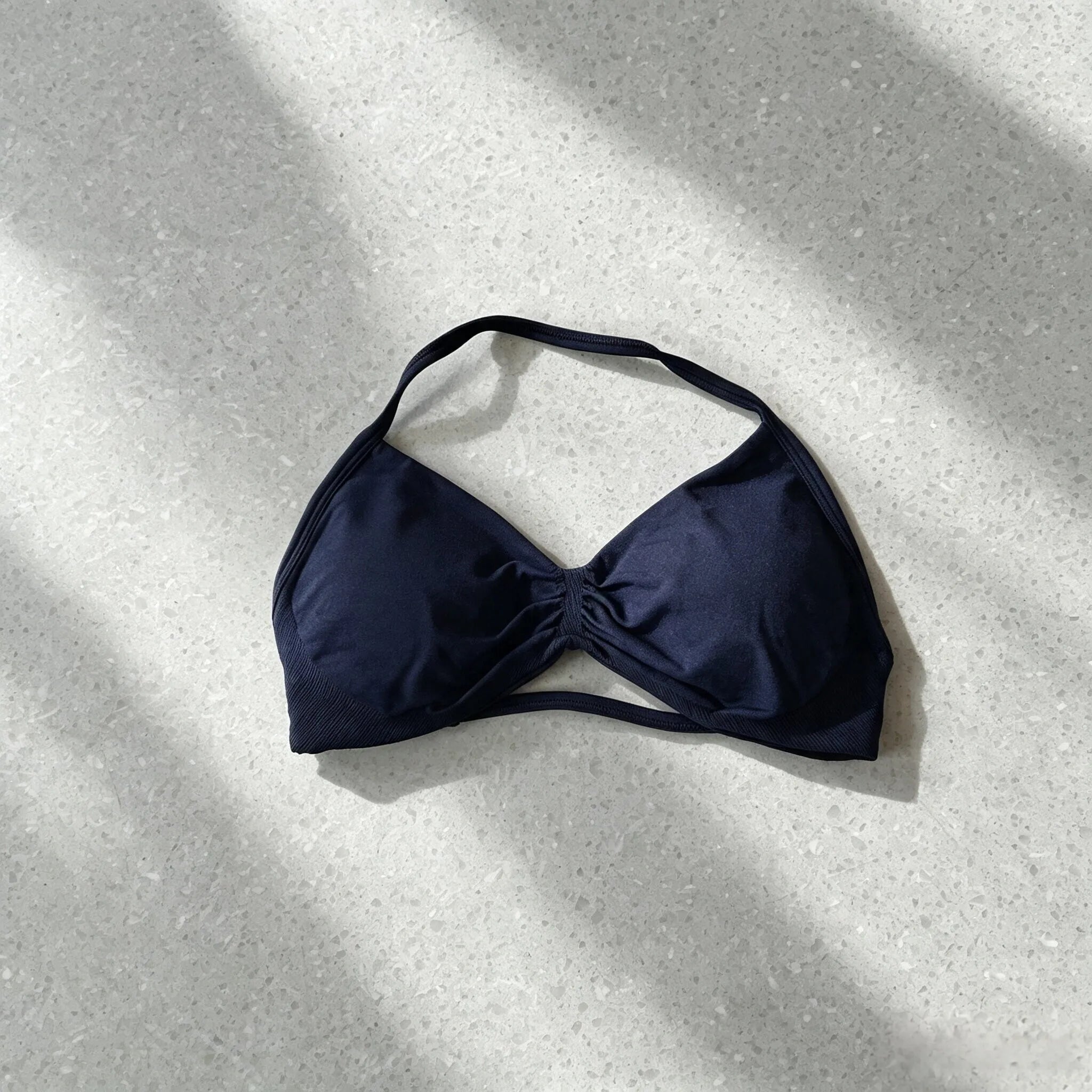 Twist-Front Halter Sports Bra