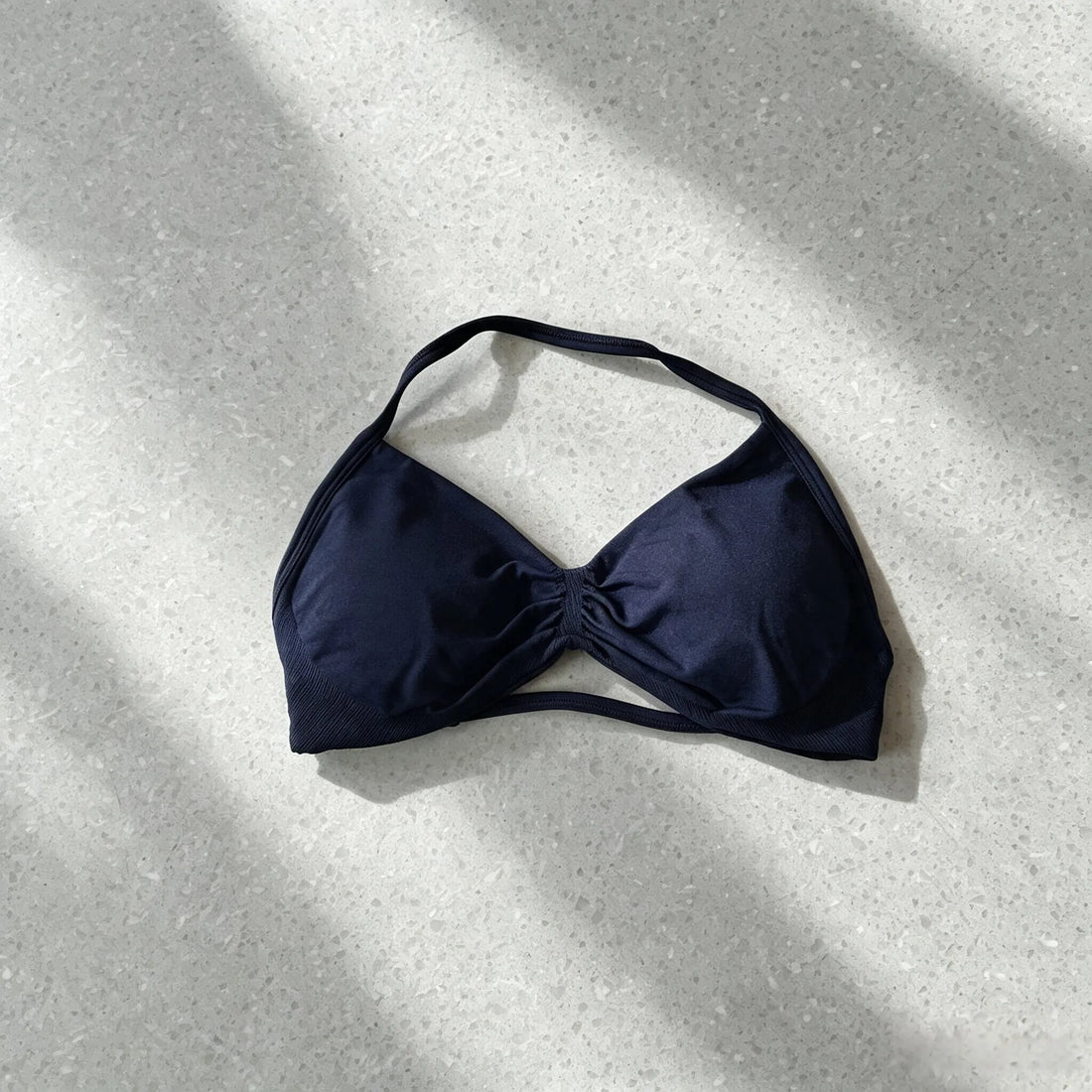 Twist-Front Halter Sports Bra