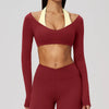 Open-Back Long-Sleeve Crop Top