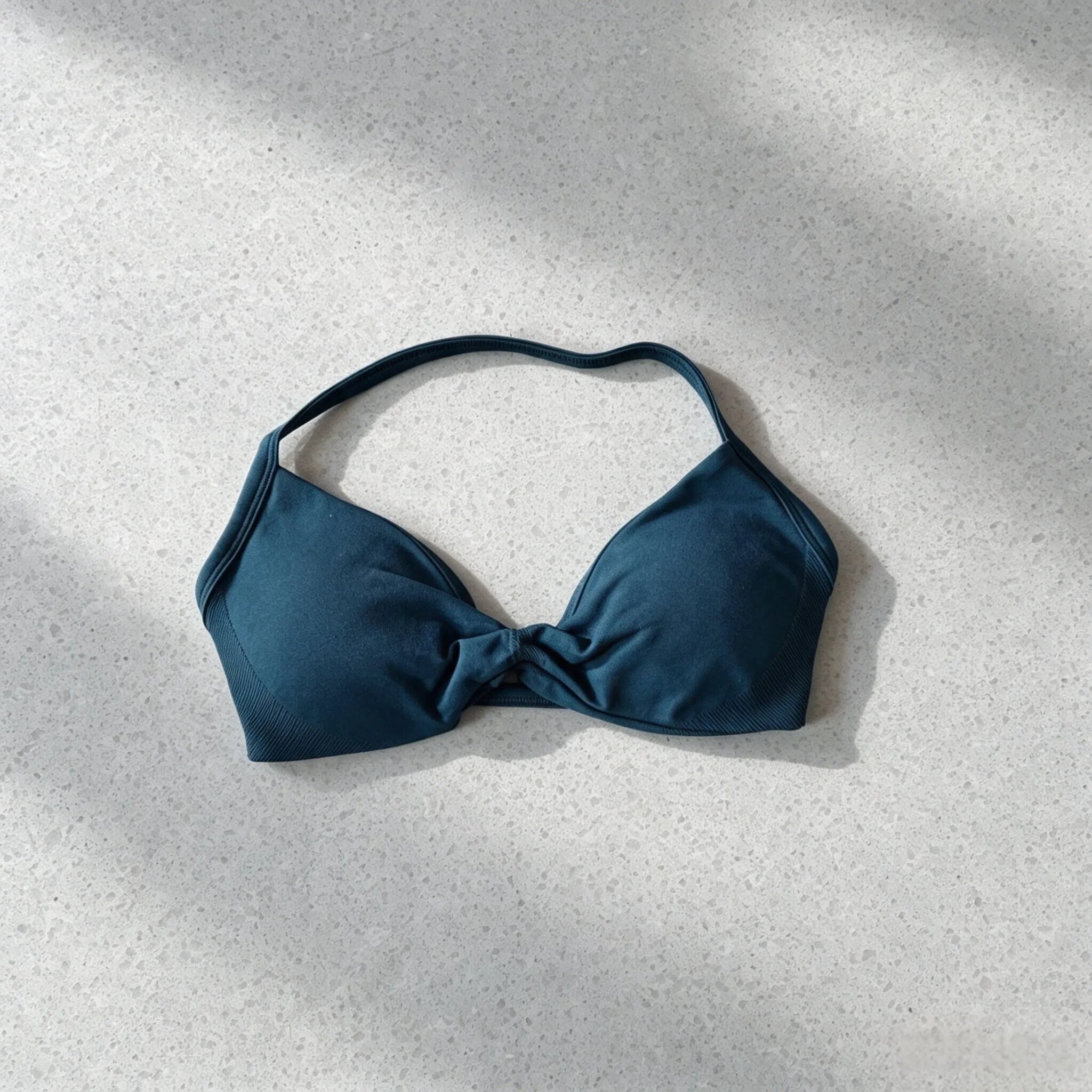 Twist-Front Halter Sports Bra