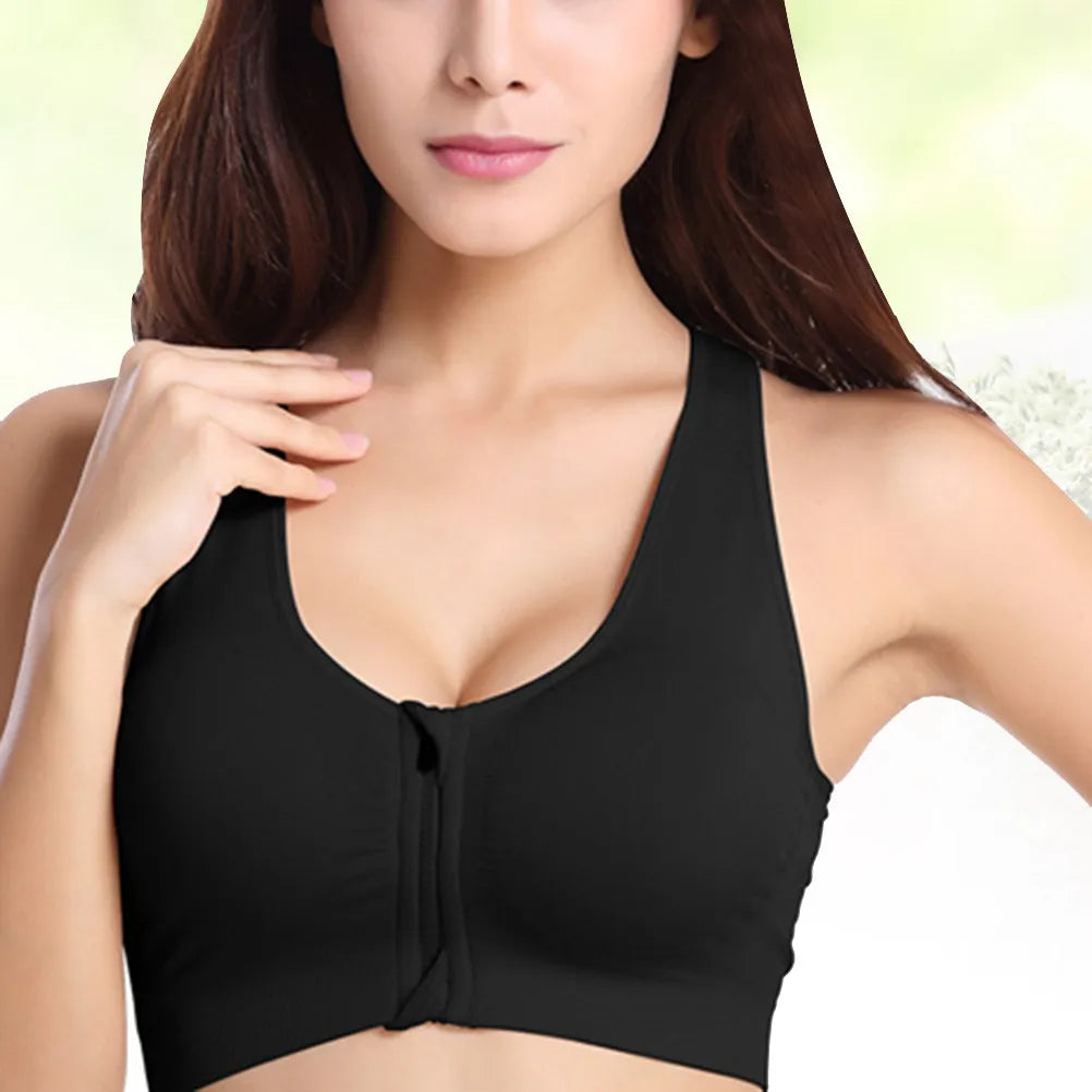 Zip-Front Padded Sports Bra