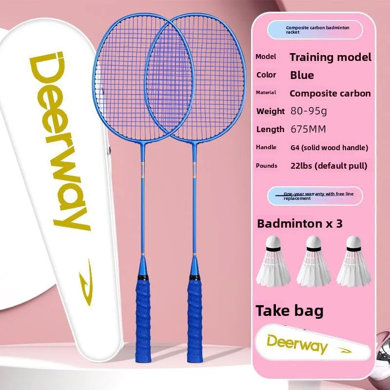 Carbon-Shaft Badminton Racket