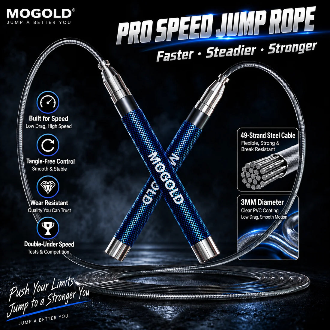 Adjustable Bearing Jump Rope