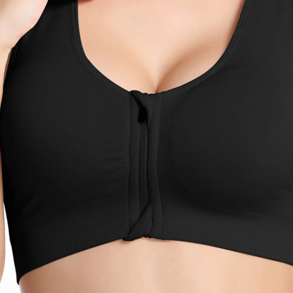 Zip-Front Padded Sports Bra