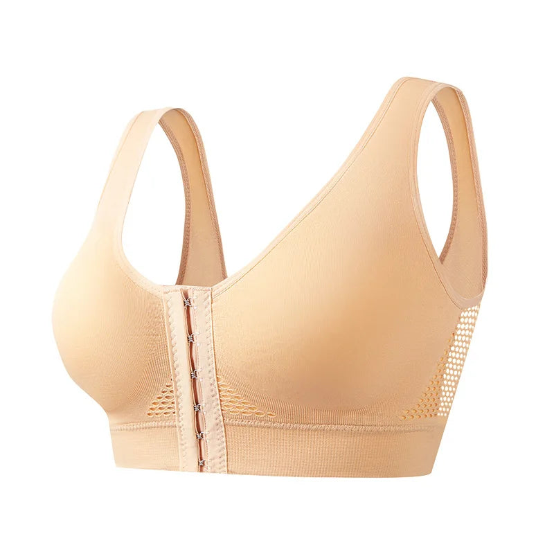 Front-Clasp Wire-Free Sports Bra