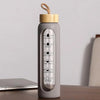 Time-Marker Glass Water Bottle