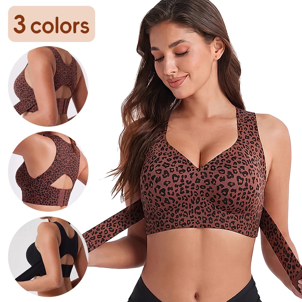 Cross-Back Front-Closure Bra