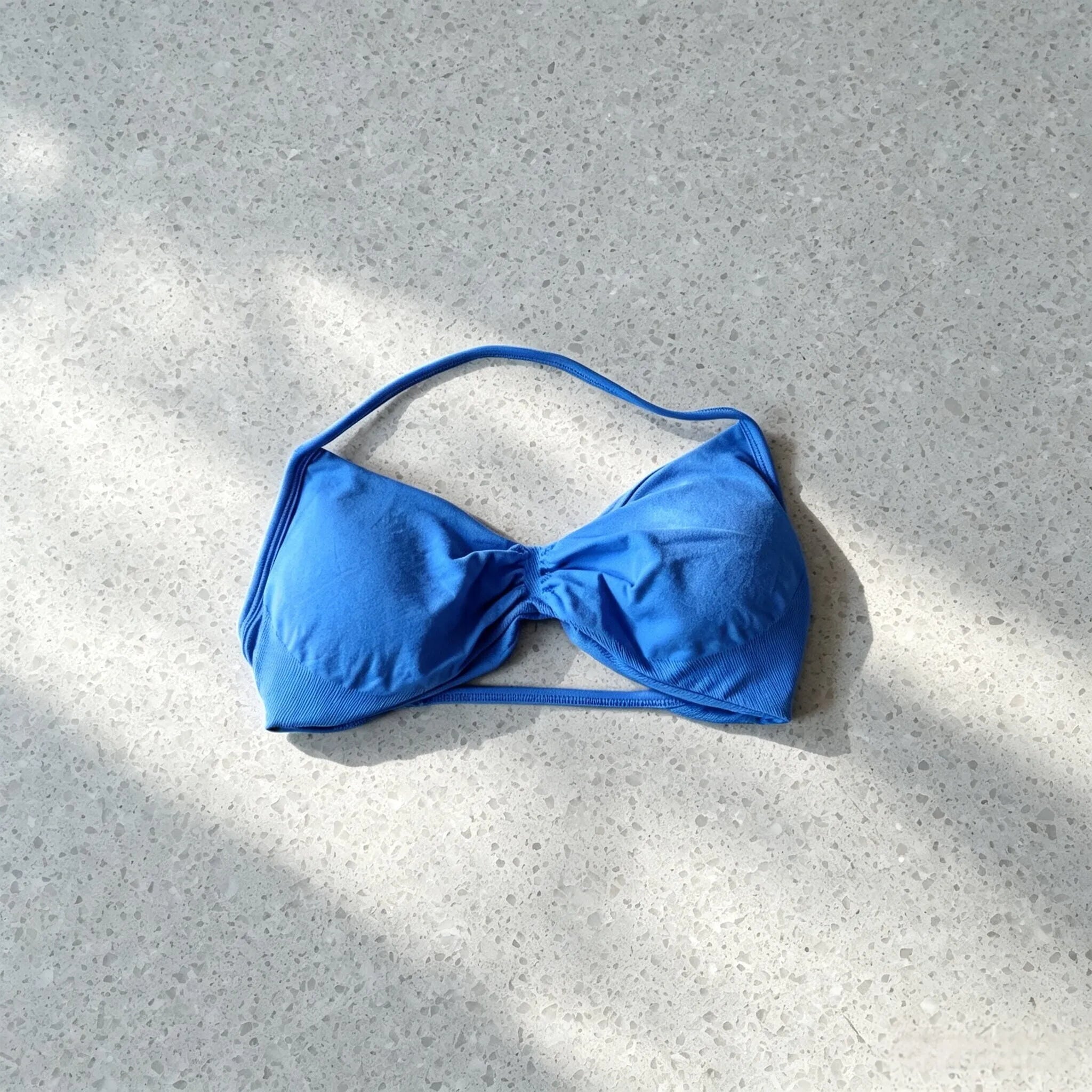 Twist-Front Halter Sports Bra