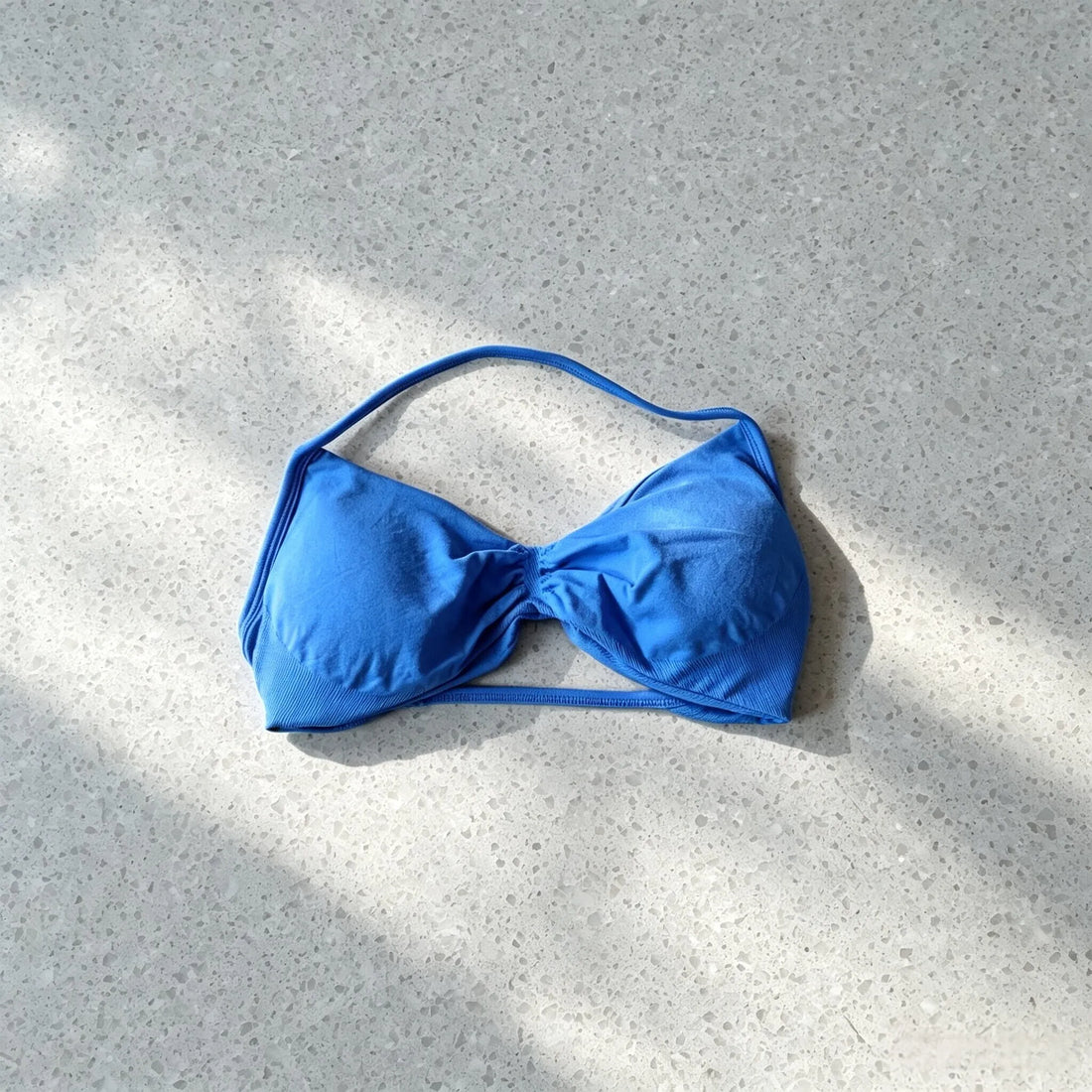 Twist-Front Halter Sports Bra