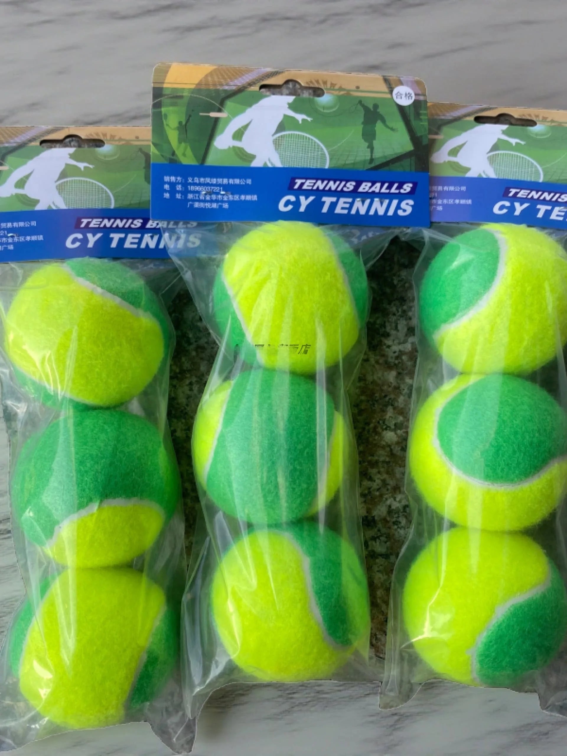 Green Beginner Tennis Balls, Set of 3