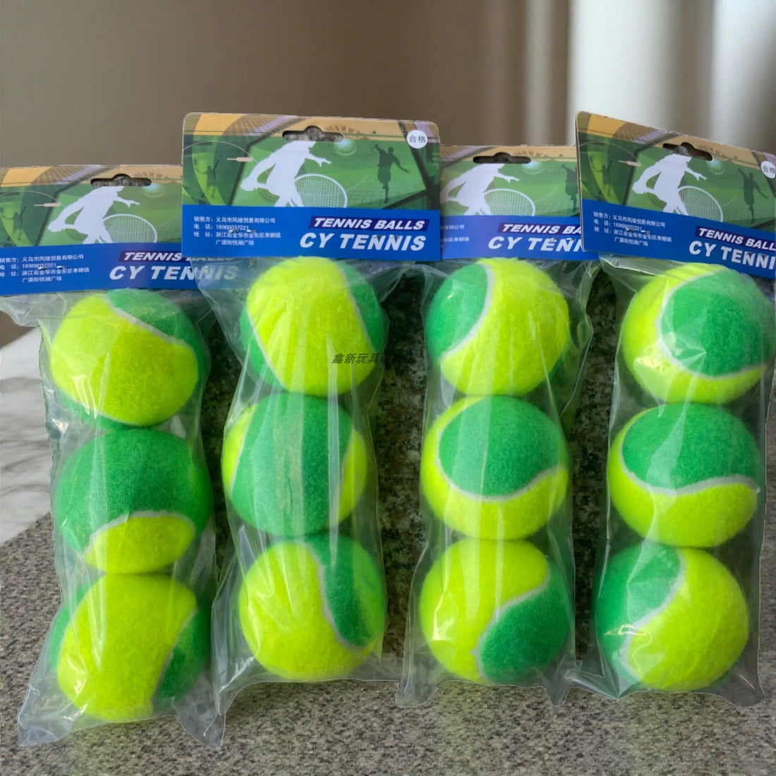 Green Beginner Tennis Balls, Set of 3