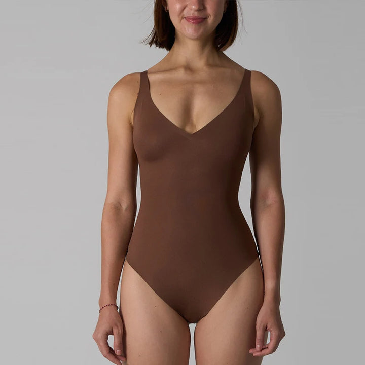 Seamless V-Neck Shaping Bodysuit