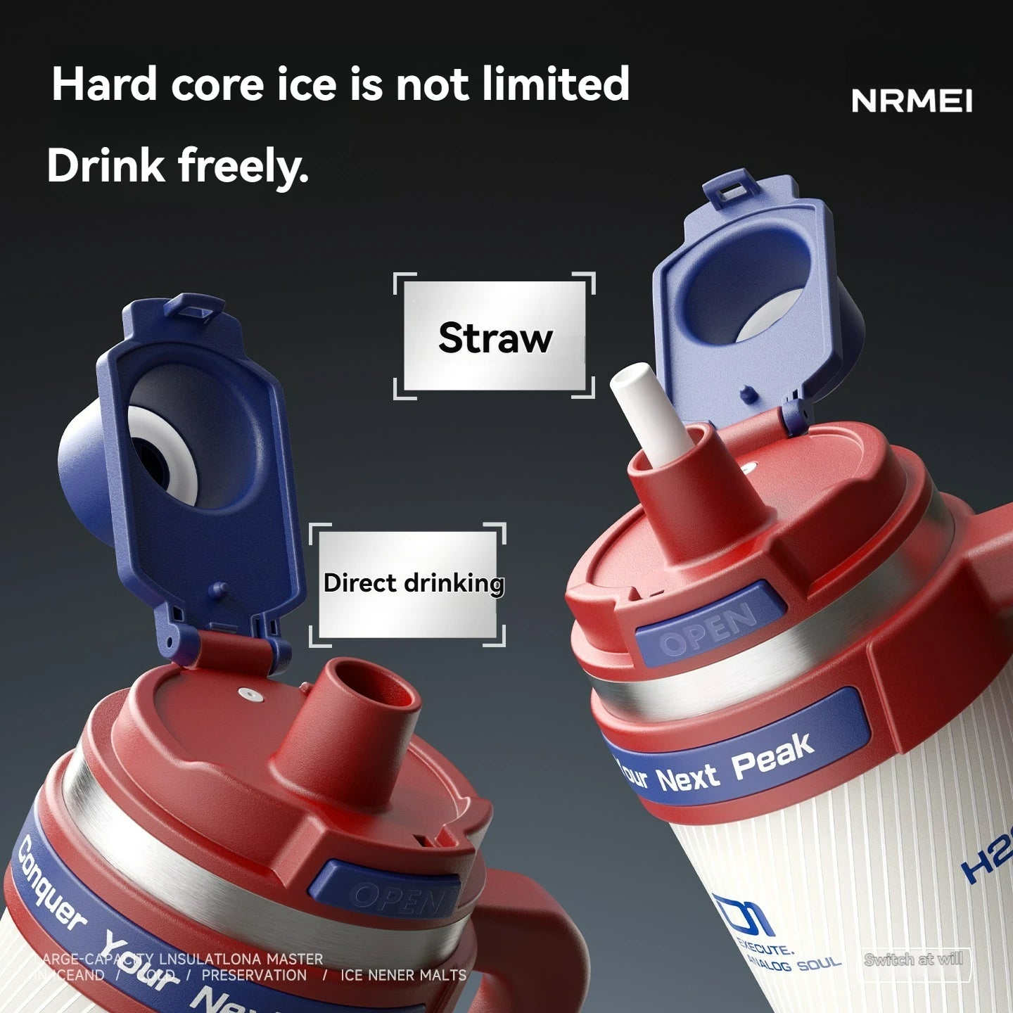 Insulated Straw Tumbler, 1250 ml