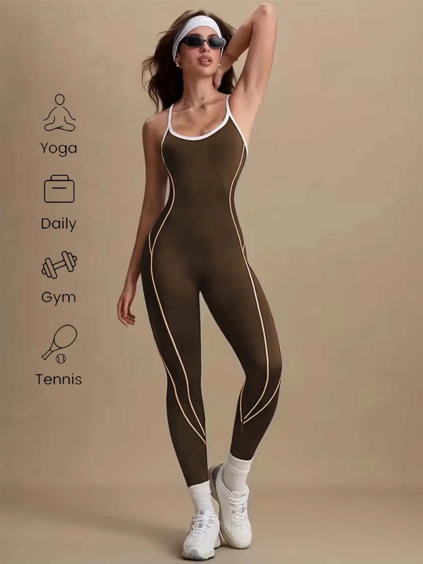 Colorblock Yoga Jumpsuit