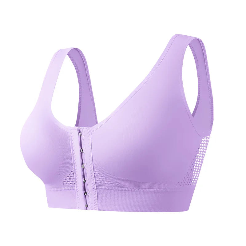 Front-Clasp Wire-Free Sports Bra
