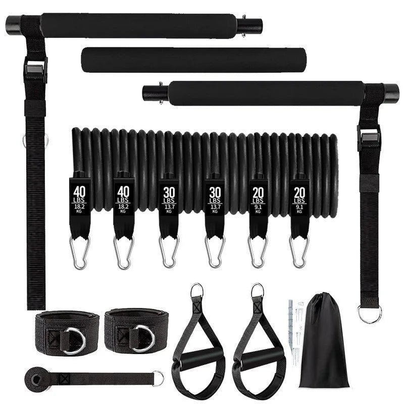 Adjustable Pilates Bar & Resistance Band Set