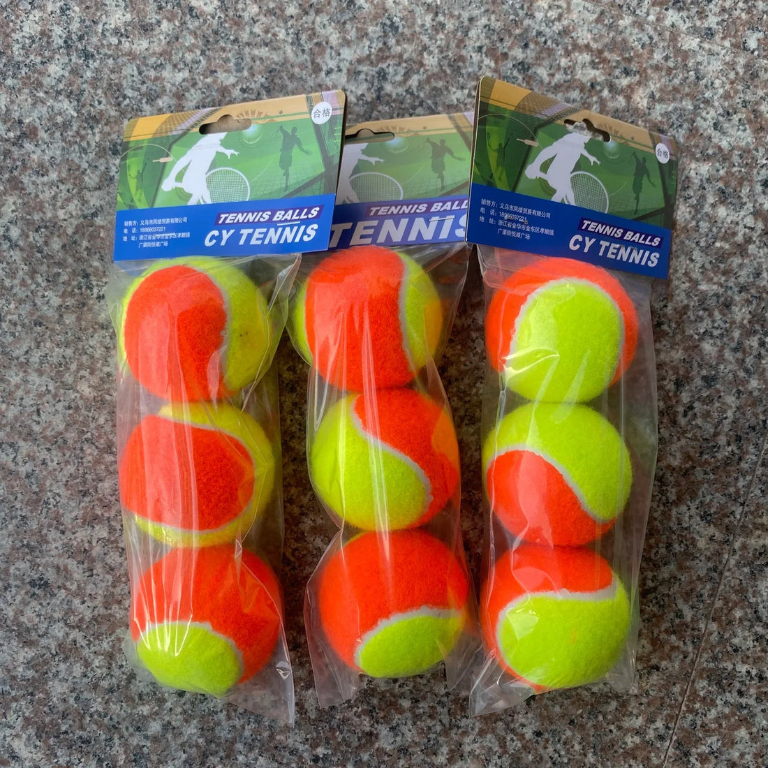 Green Beginner Tennis Balls, Set of 3
