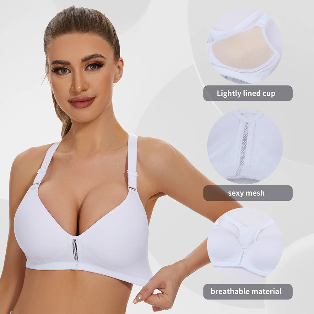 Low-Impact V-Neck Racerback Bra