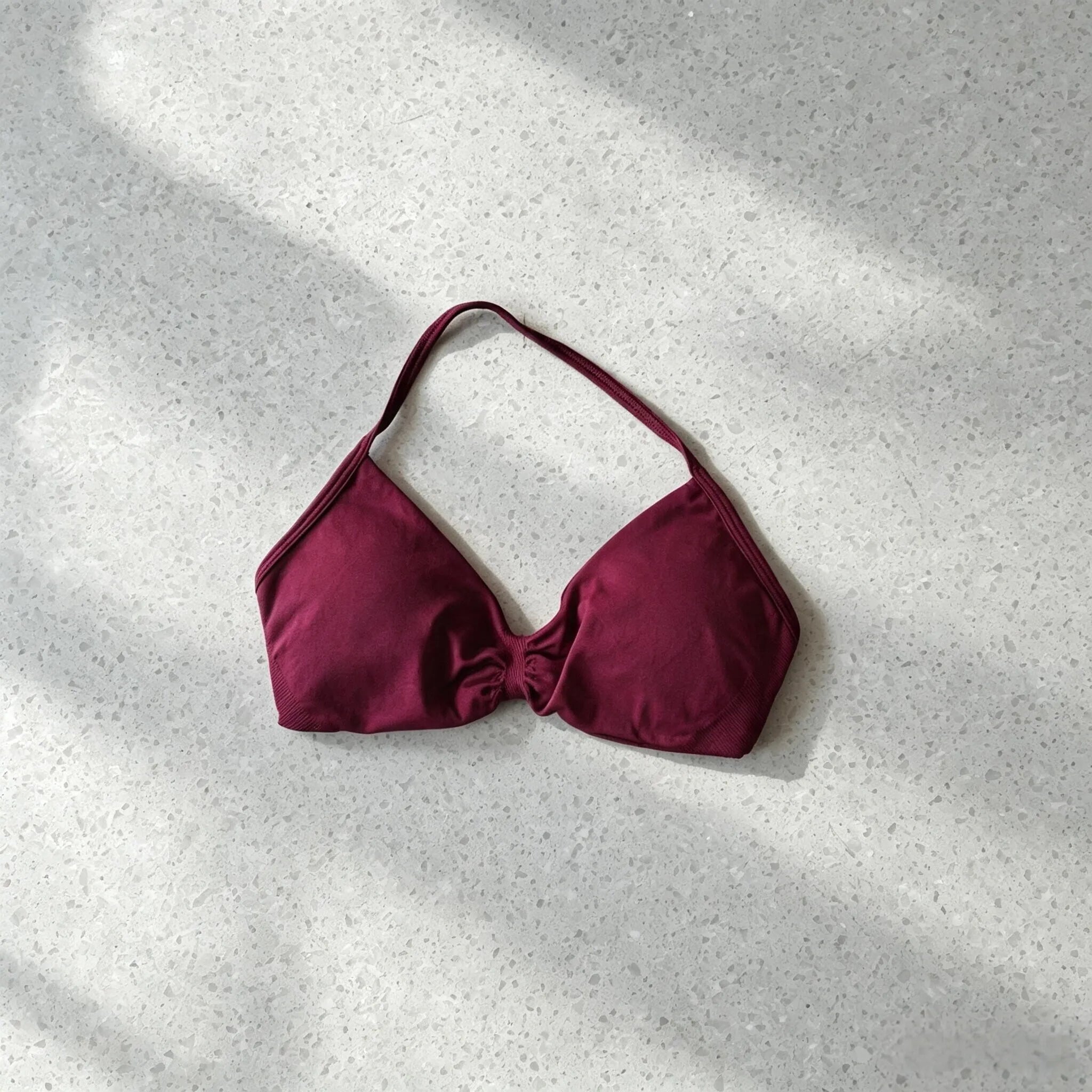 Twist-Front Halter Sports Bra