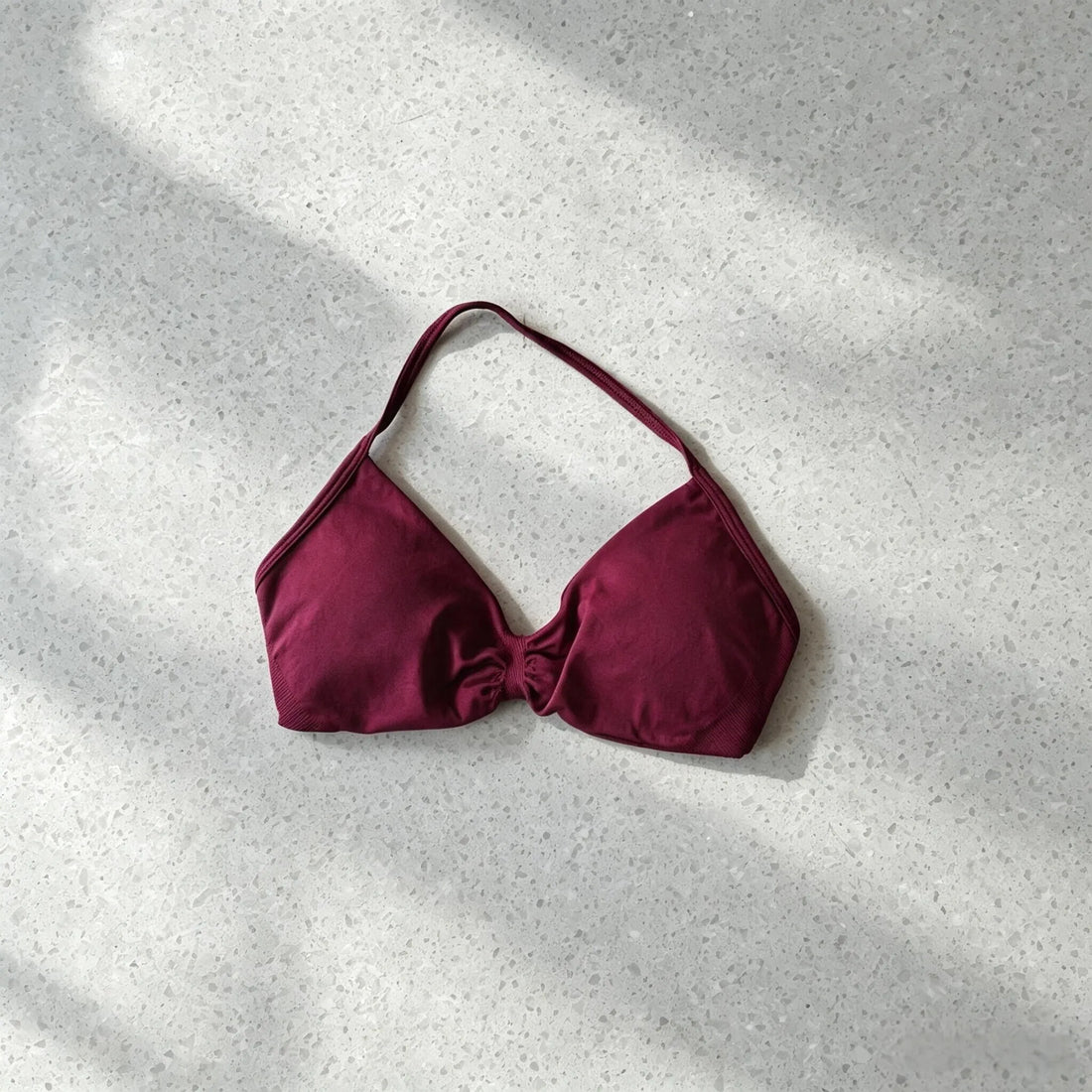 Twist-Front Halter Sports Bra
