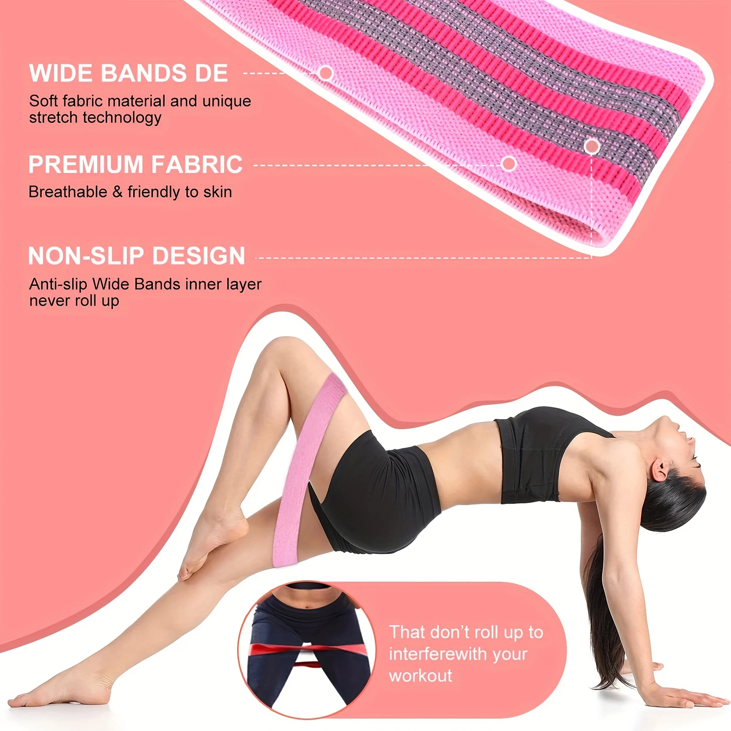 Fabric Hip Resistance Bands