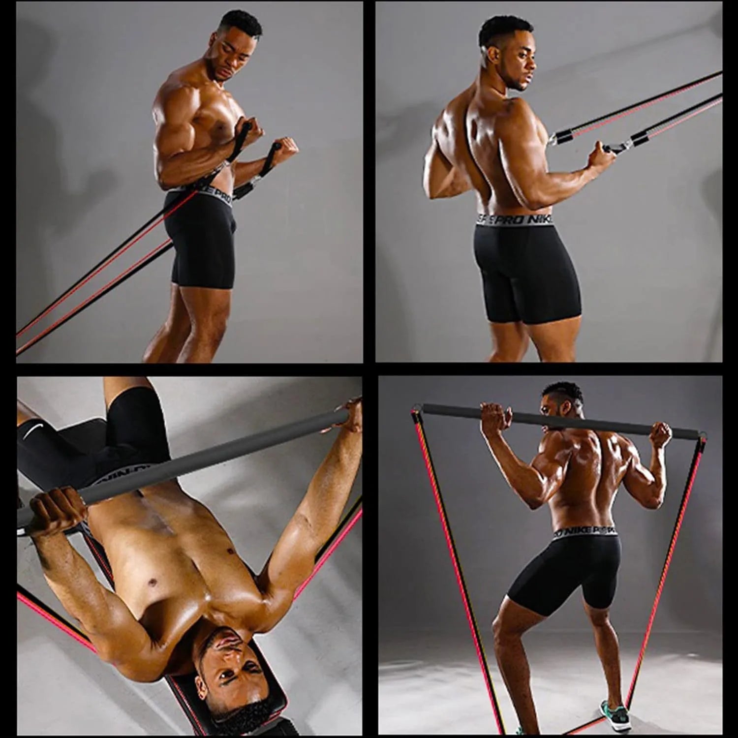 Adjustable Pilates Bar & Resistance Band Set