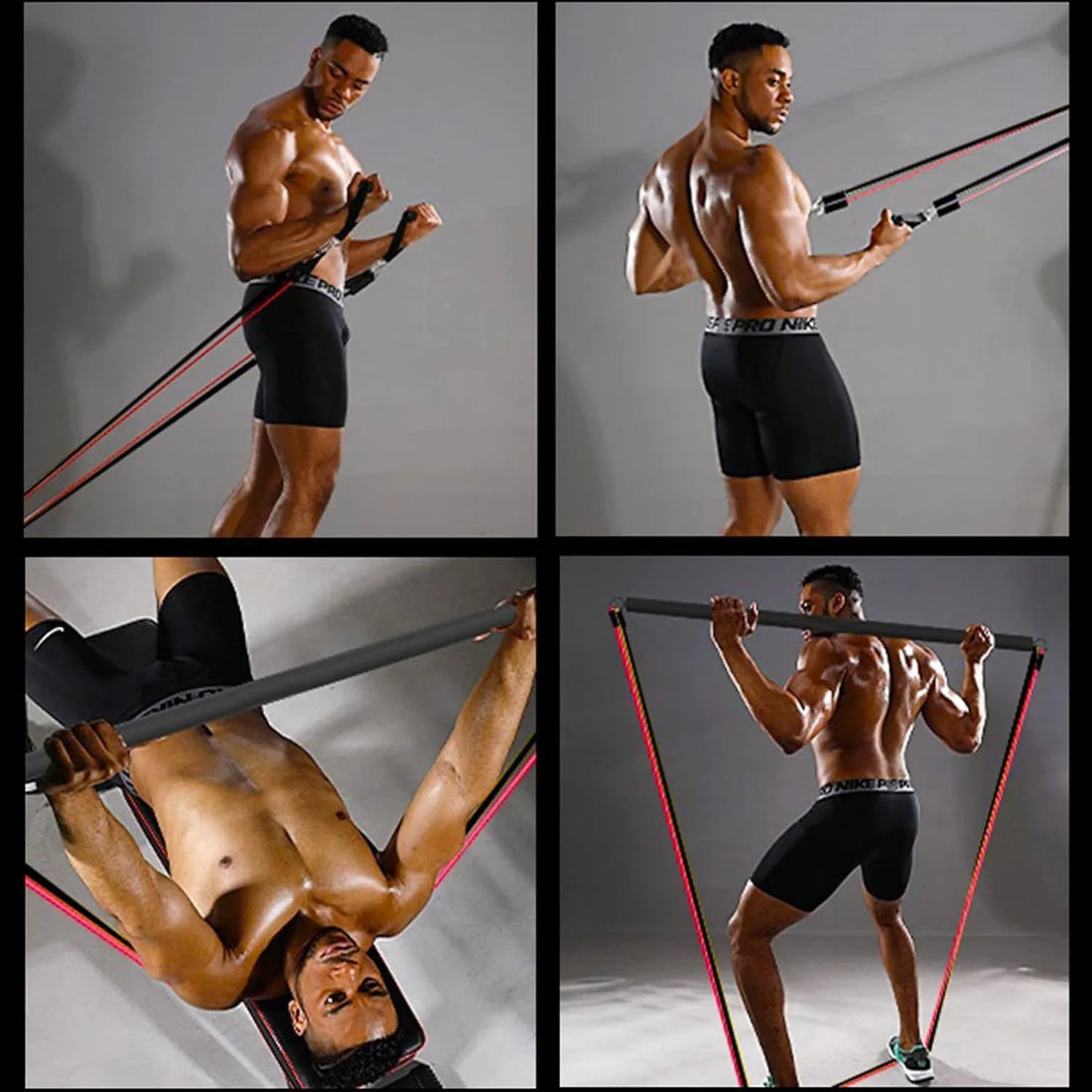 Adjustable Pilates Bar & Resistance Band Set