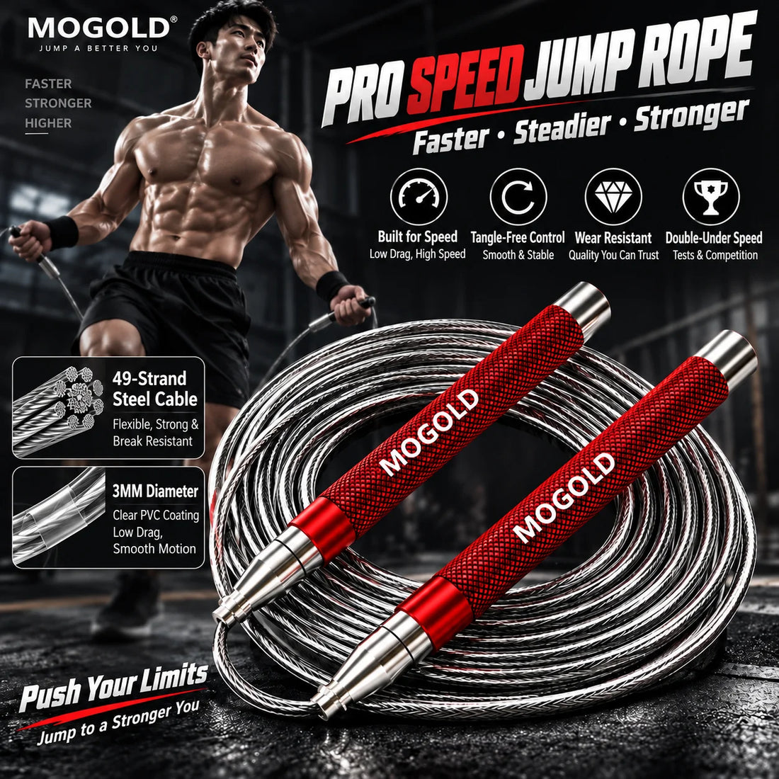 Adjustable Bearing Jump Rope