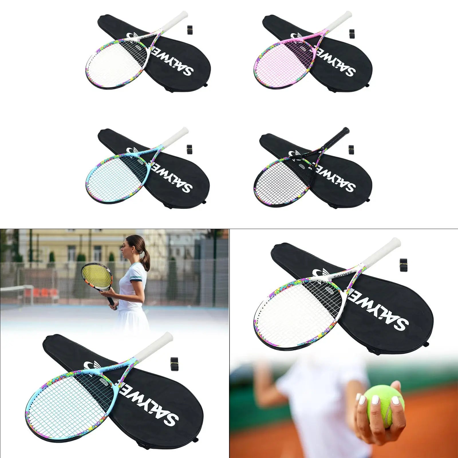 Carbon-Fiber Tennis Racket with Carry Bag