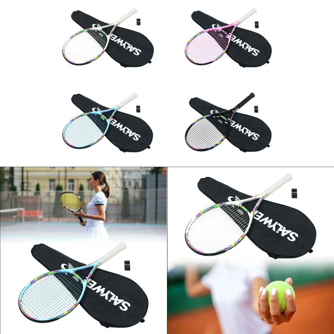 Carbon-Fiber Tennis Racket with Carry Bag
