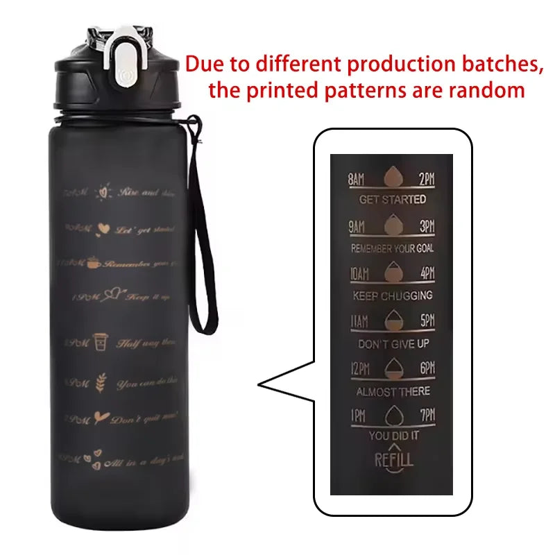 Motivational Sport Water Bottle Leakproof Bottle