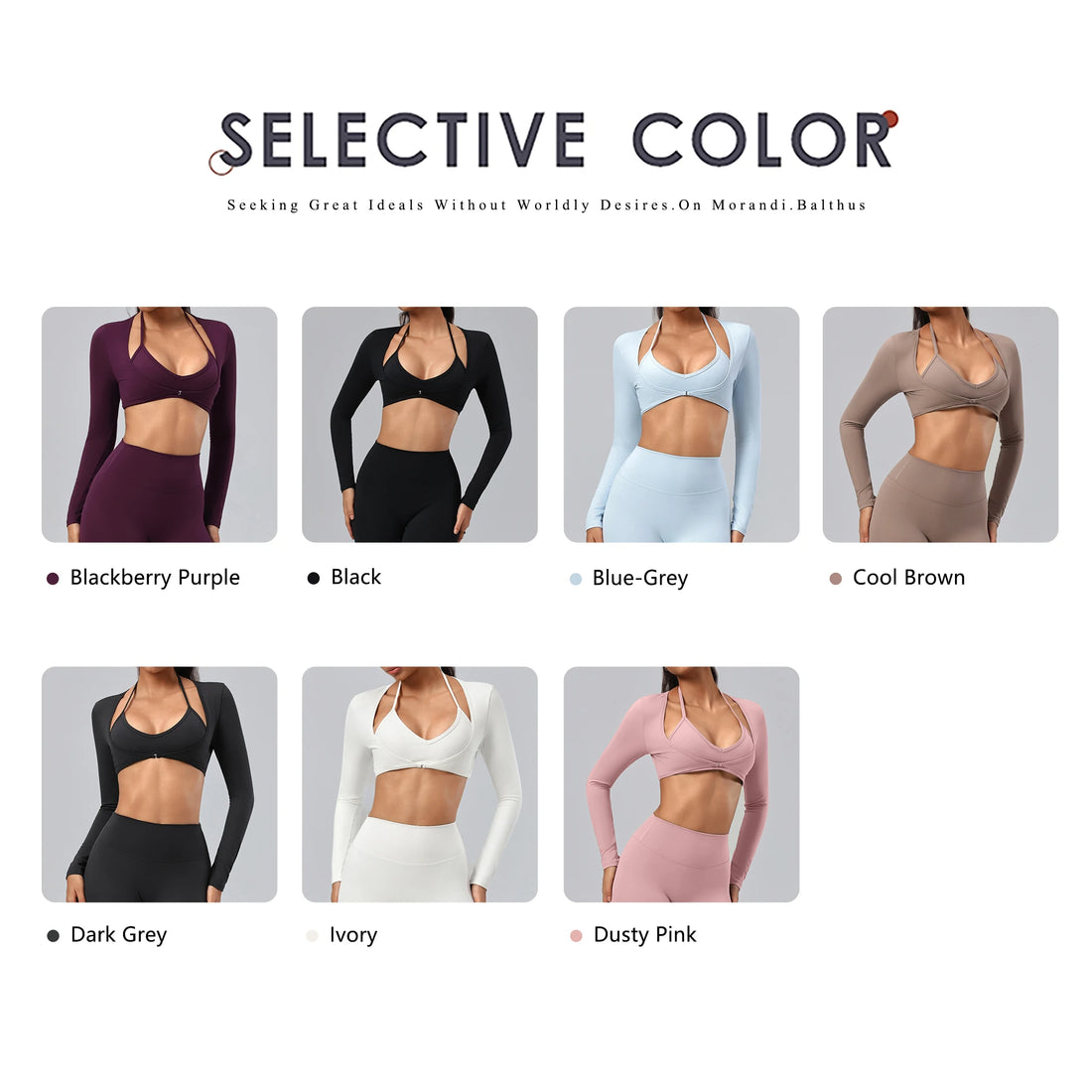 Long-Sleeve Wrap Crop Top
