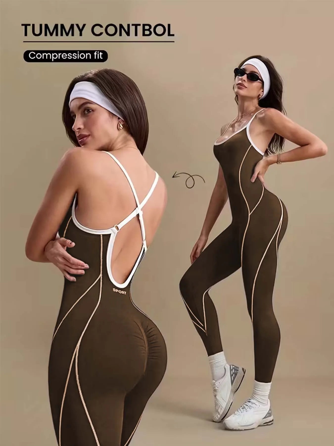 Colorblock Yoga Jumpsuit
