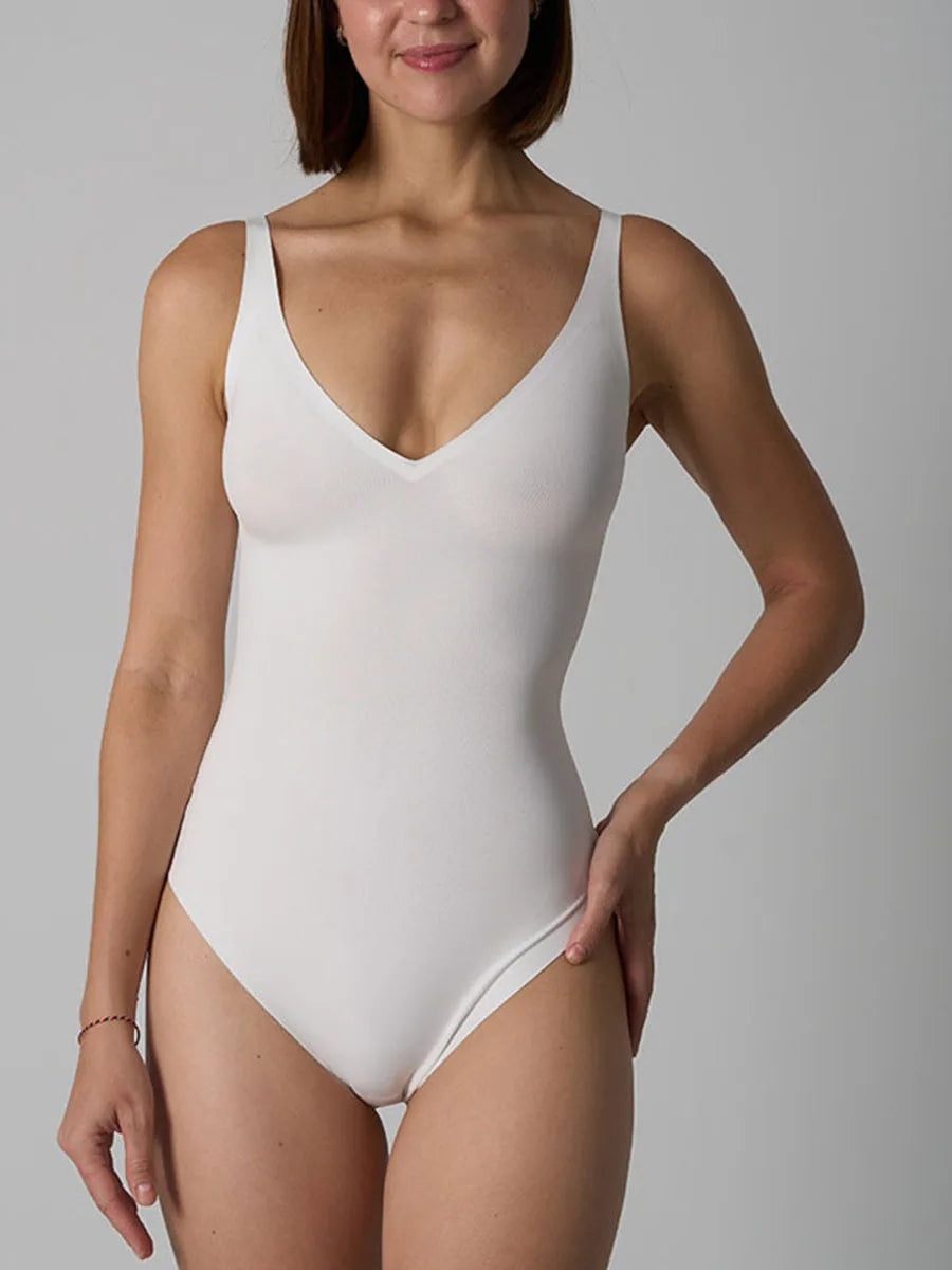 Seamless V-Neck Shaping Bodysuit