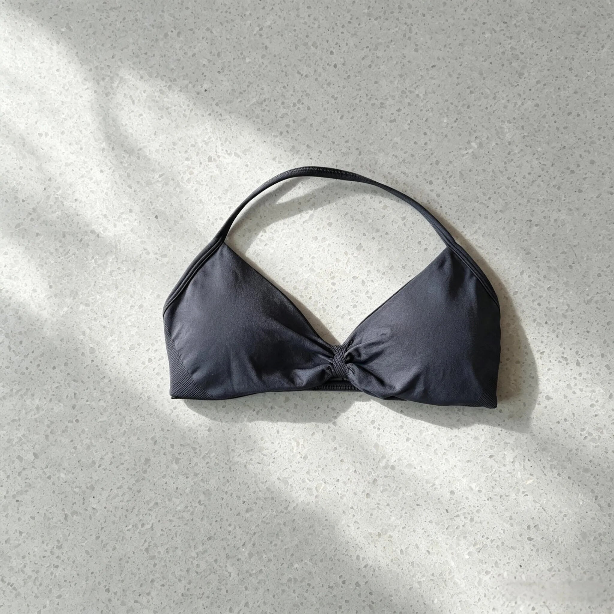 Twist-Front Halter Sports Bra