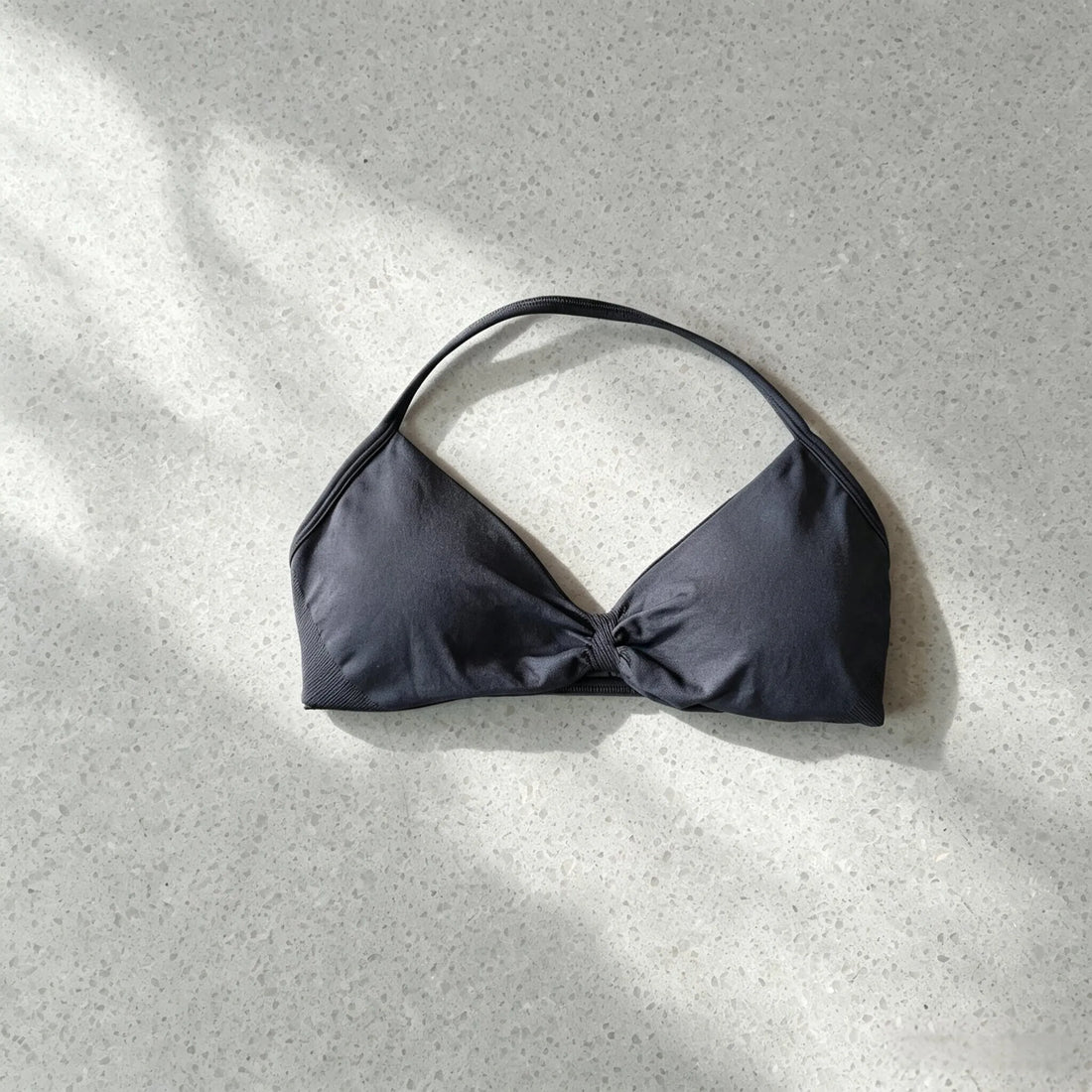 Twist-Front Halter Sports Bra