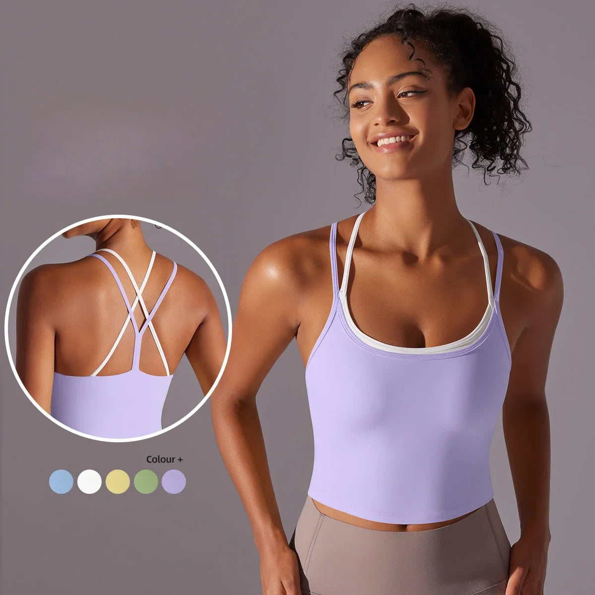 Strappy Longline Sports Bra