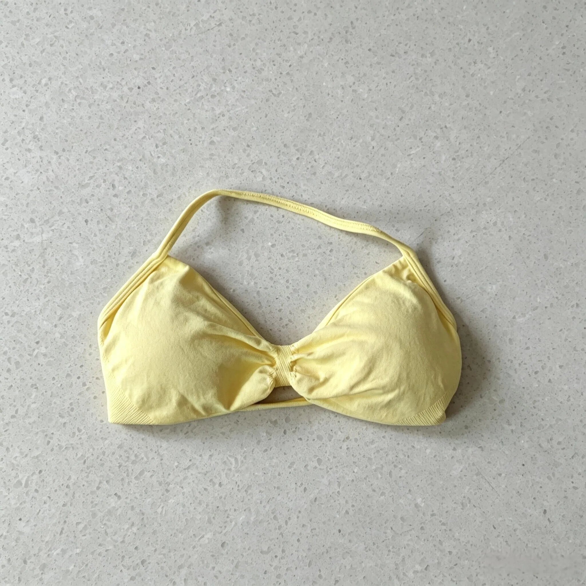 Twist-Front Halter Sports Bra